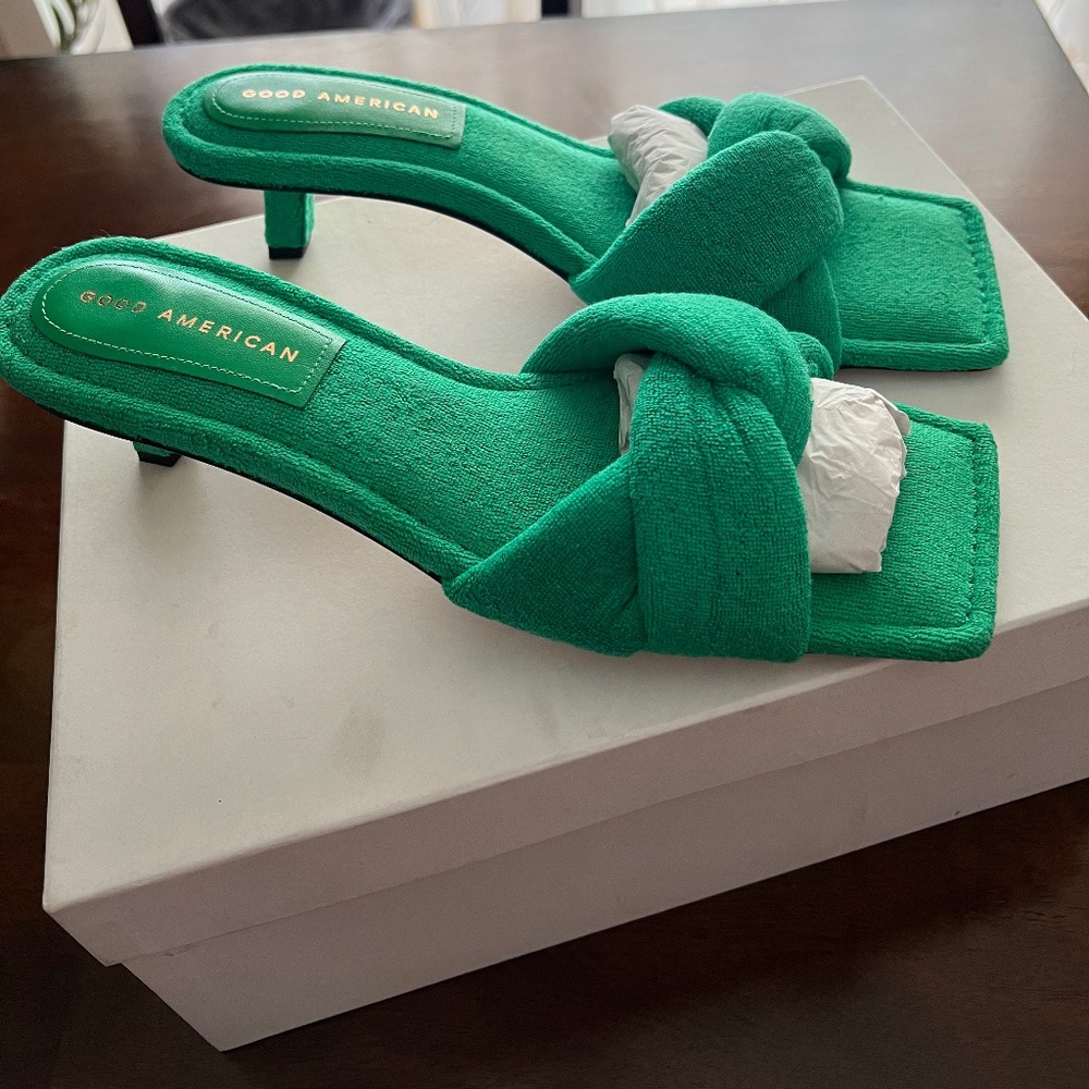 Good American Terry Kitten Heels